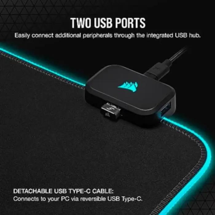 Tapis de souris de jeu RGB Corsair