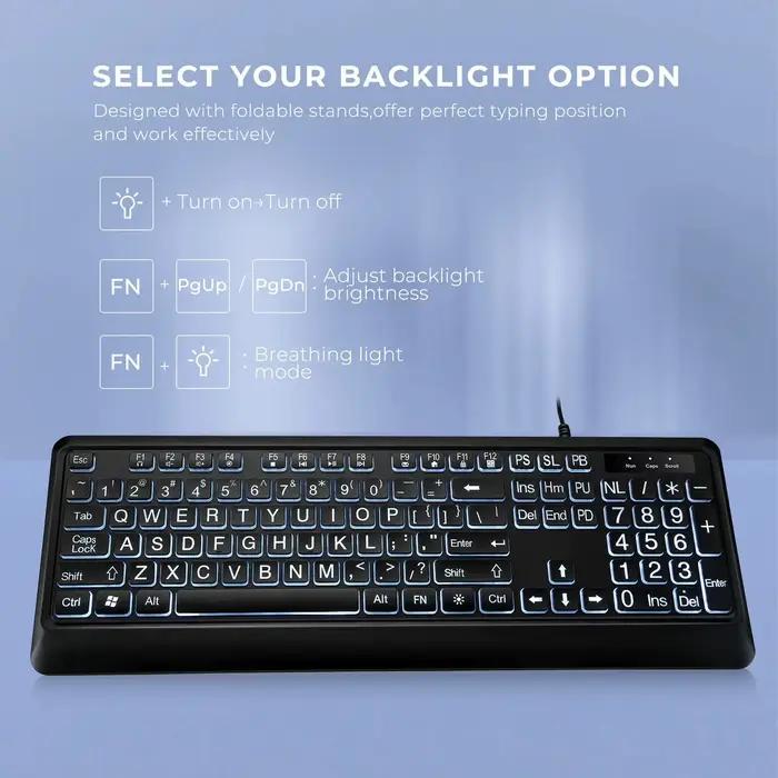 Clavier rétroéclairé imprimé