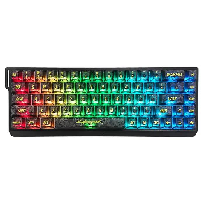 Clavier mécanique sur le thème cyberpunk