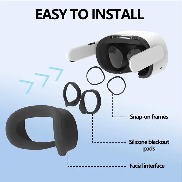 Accessoires de protection d'objectif compatibles avec Meta Quest 2/Quest 3S