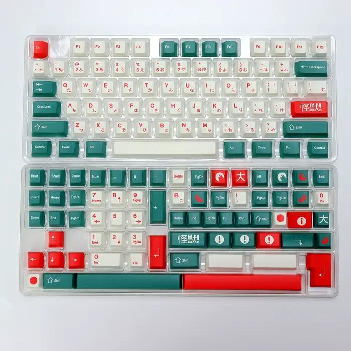 KBDiy Clone Retro GMK Kaiju Keycap Japanese PBT Cherry Profile ISO Keycaps personnalisés pour clavier mécanique Gamer 60 Aula F87 Pro