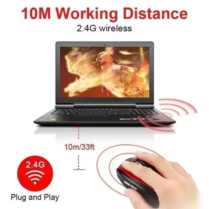 Souris sans fil pour ordinateurs portables et de bureau avec récepteur USB