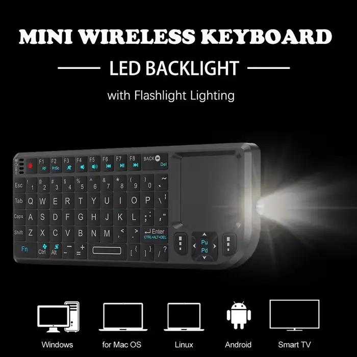 Clavier sans fil 2.4G avec rétroéclairage 7 couleurs