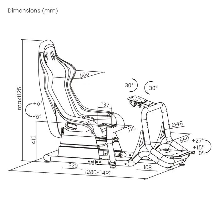 Cockpit de simulation de course automobile F1 LRS07-BS-KP04 pour commande en gros