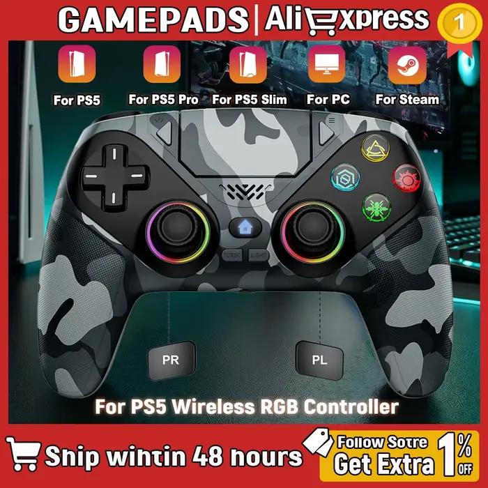 Accessoires sans fil RGB pour manette PS5/PS5 Slim