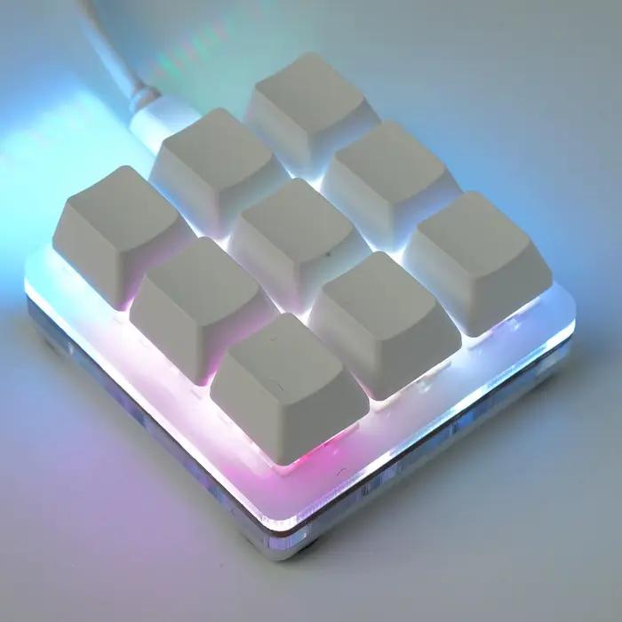 9 touches RGB Macropad Macro clavier mécanique USB Mini jeu claviers de programmation personnalisés pour les jeux Photoshop