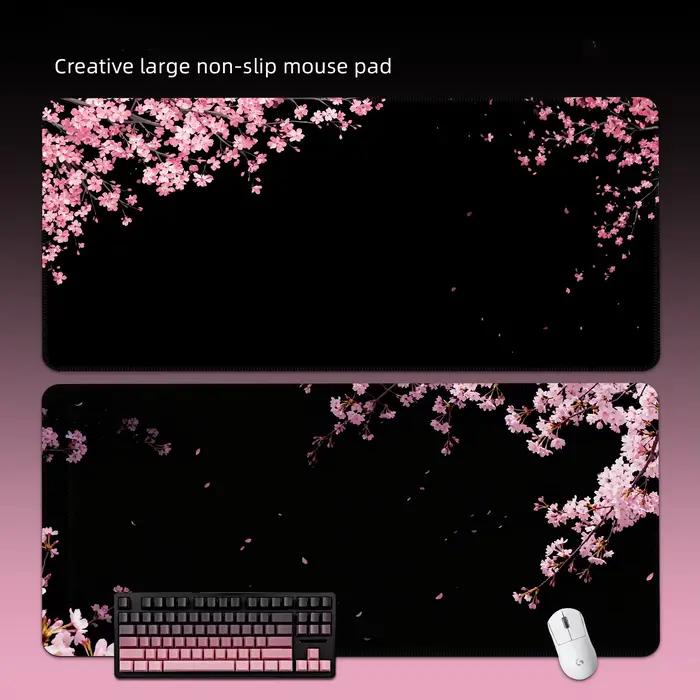 Tapis de souris de bureau en caoutchouc fleur de cerisier