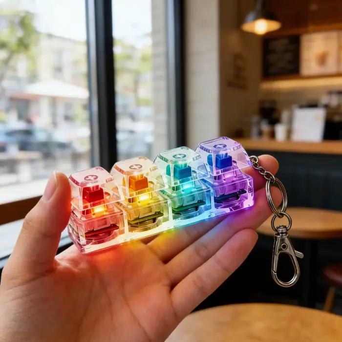 Porte-clés clavier mécanique à 4 touches