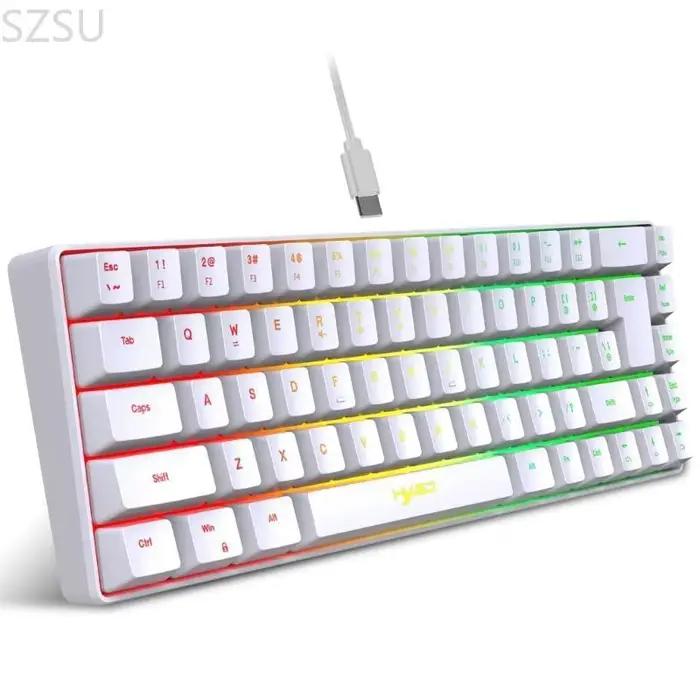 SZSU Pack 1 clavier jeu V200 Mini RGB 60% avec fonctionnalité multimédia