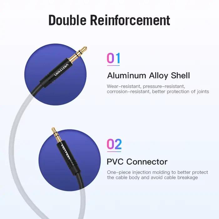 Vention 3.5 à 2.5 câble Aux Jack 3.5mm