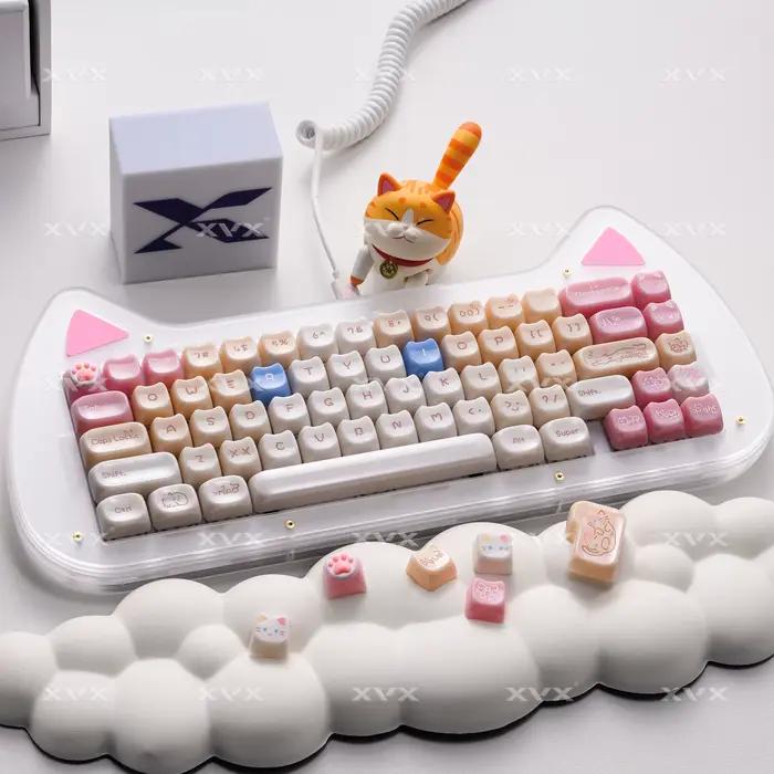 XVX 148 touches chat thème Keycaps MAO profil clé capuchon coréen brillant mignon Keycap pour clavier 61 64 68 78 87 96 98 104 108