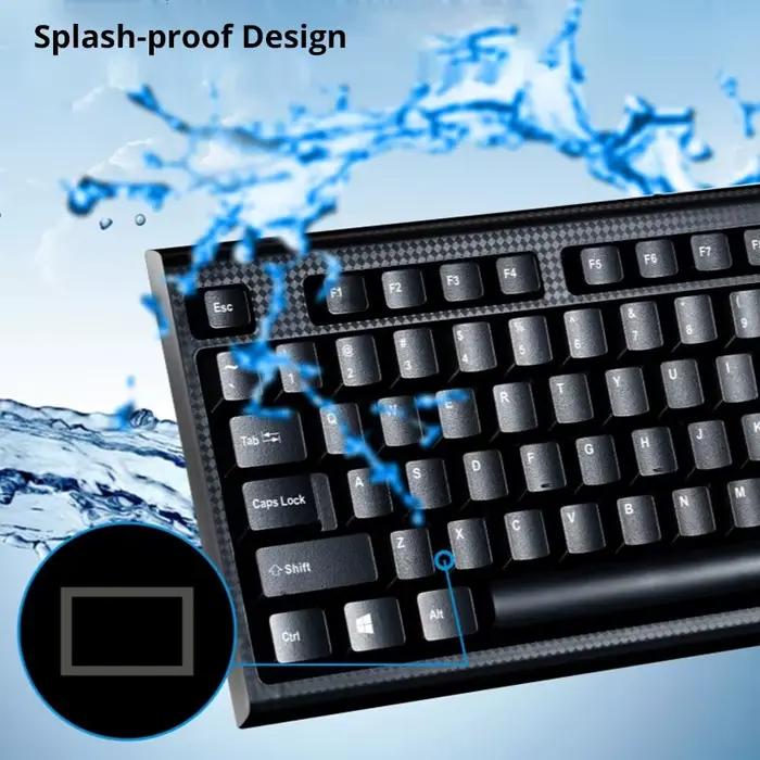 Q9 Clavier Unique USB Bouche Carrée Bureau D'affaires Maison PS2 Trou Rond Filaire Ordinateur