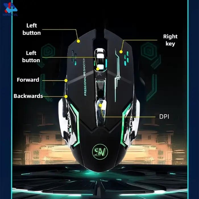MINGCVIL souris sans fil Rechargeable ordinateur de jeu