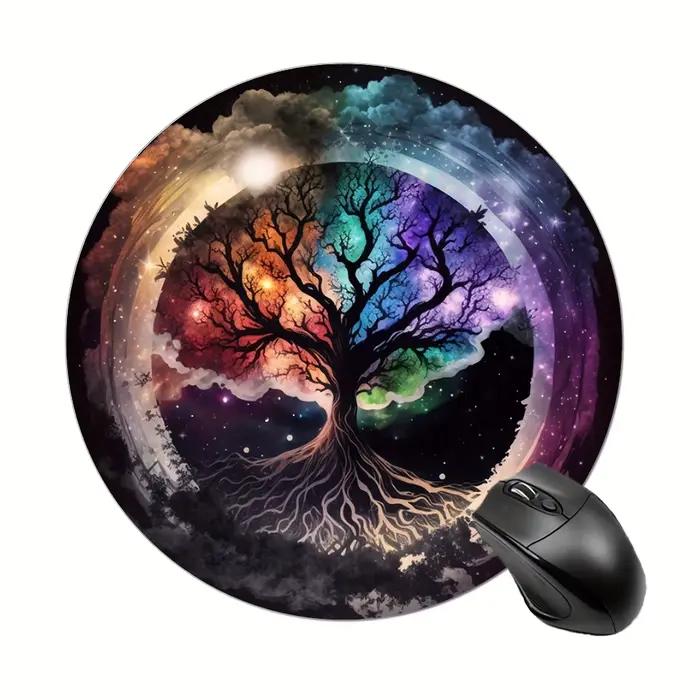Tapis de souris rond arbre de vie