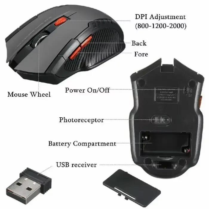 Souris de jeu optique sans fil 2