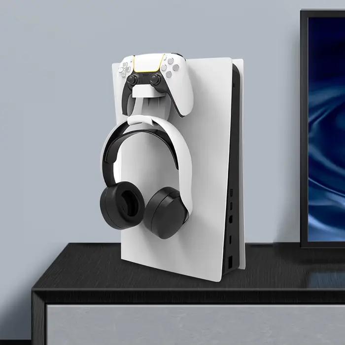Chargeur de contrôleur PS5 avec support casque station de chargement intelligente pour contrôleur PS5 economiseur d'espace pour gamer occasions spéciales