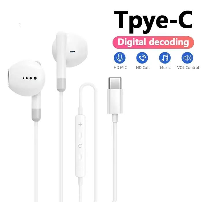 Écouteurs filaires originaux pour Apple iPhone 17 15 16 Pro Max Type-C