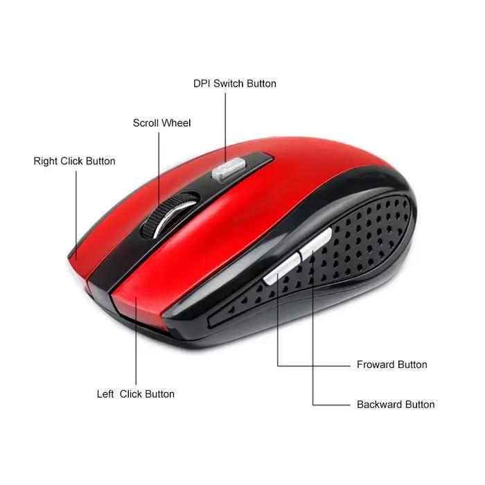 Souris de jeu optique sans fil réglable