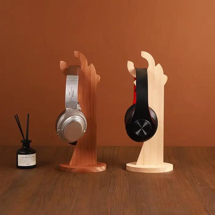 Support pour casque en bois