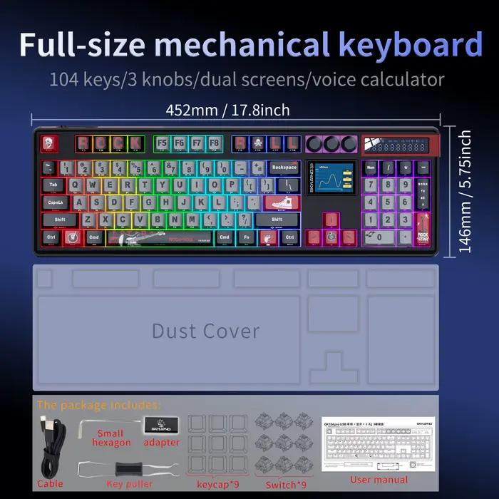 SKYLOONG GK104 Pro Clavier mécanique sans fil