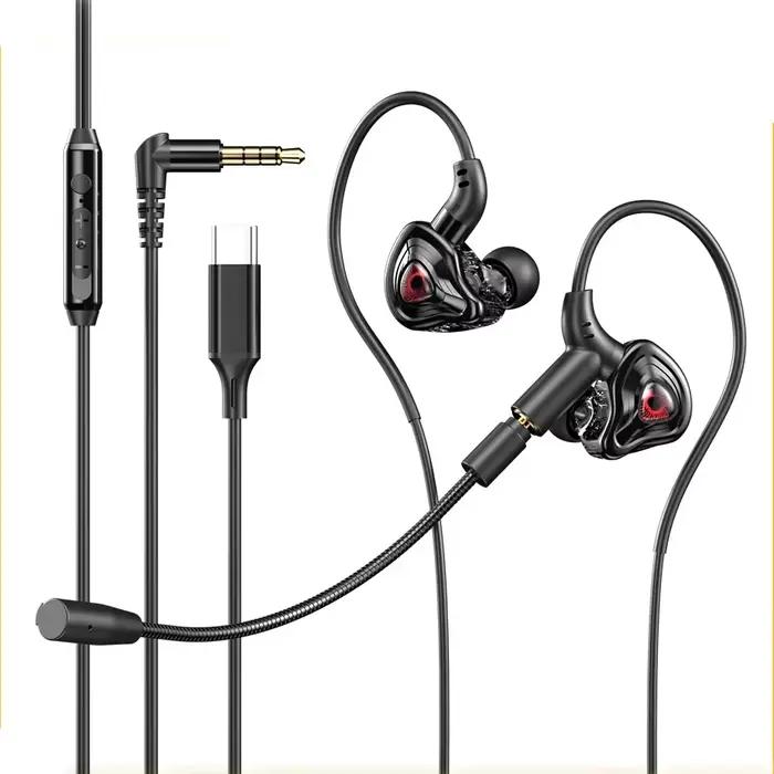 EARDECO écouteurs de jeu HD micro filaire casque basse HIFI