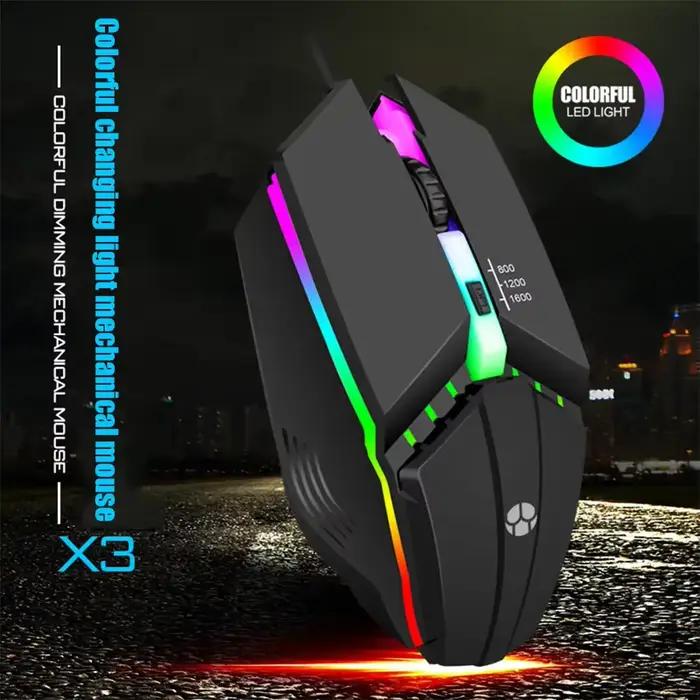 1600DPI LED Gamer souris USB filaire Coumpter