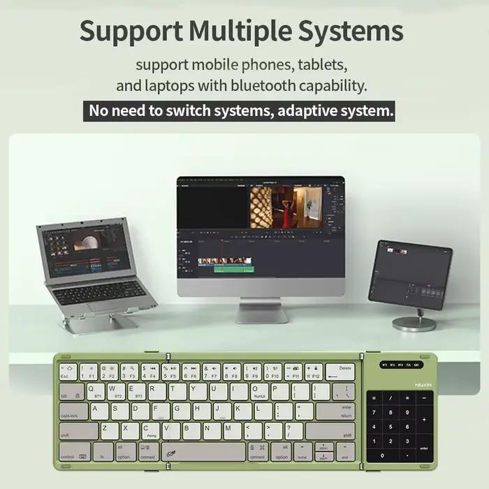 NILLKIN clavier Bluetooth pliant avec pavé tactile pour Smartphone Windows IOS Android PC bureau Mini