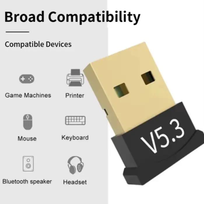 Adaptateur USB Bluetooth 5.3 pour PC ordinateur portable Dongle sans fil