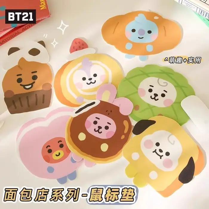 Tapis de Souris BT21 Série Pâtisserie Dessin Animé