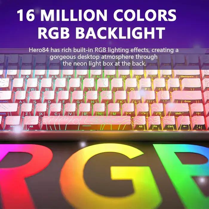 Clavier mécanique filaire AULA HERO 84 HE avec éclairage RGB