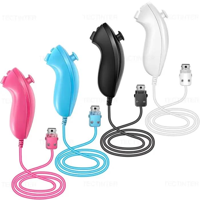 Nunchuck filaire 5 couleurs pour manette de jeu Nintendo Wii