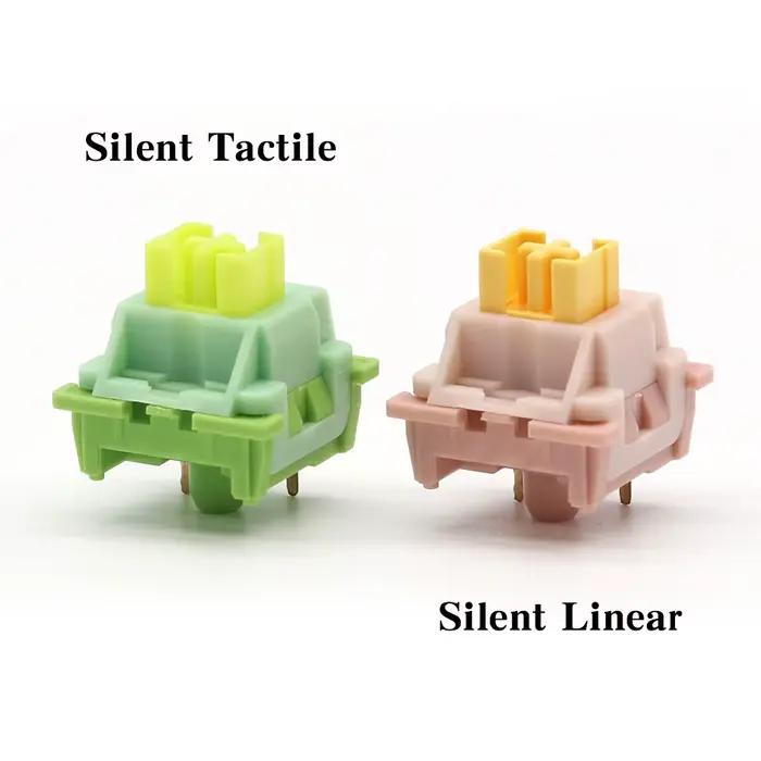 Interrupteurs de clavier mécaniques silencieux 3 broches linéaires tactiles 40g 50g RGB SMD MX