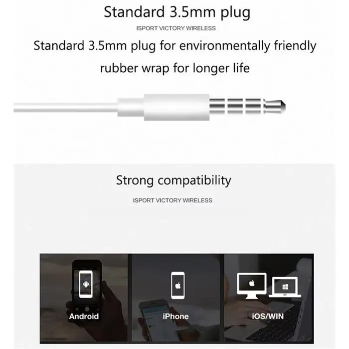 Casque filaire 3.5mm écouteurs intra-auriculaires avec Microphone pour téléphones mobiles haute définition stéréo