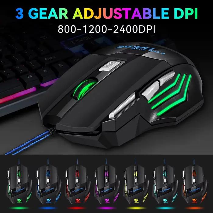 Souris de jeu filaire T-WOLF