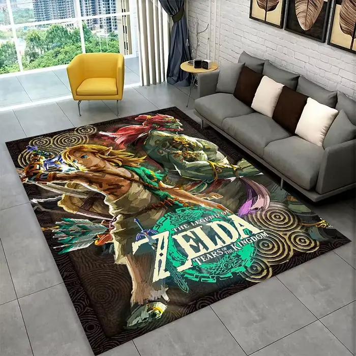 Tapis Z-Zelda Cartoon Link moderne en polyester pour salon, chambre, salon, canapé, décoration de maison, tapis antidérapant pour enfants