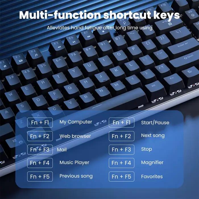 RK ROYAL KLUDGE RK918 clavier mécanique filaire 108 touches 100%