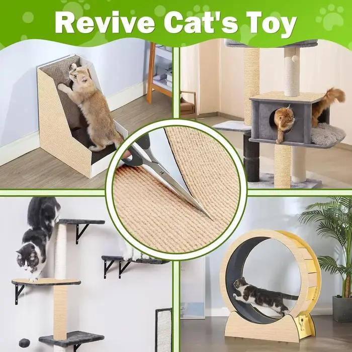 Tapis d'escalade pour chat, résistant à l'usure, bricolage, Protection du canapé, planche à gratter murale auto-adhésive pour chats