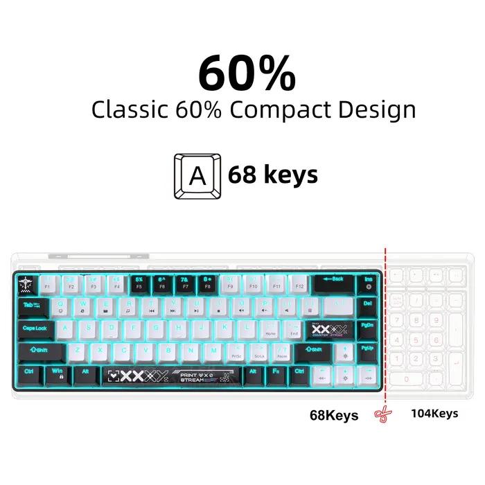 60% clavier de jeu mécanique