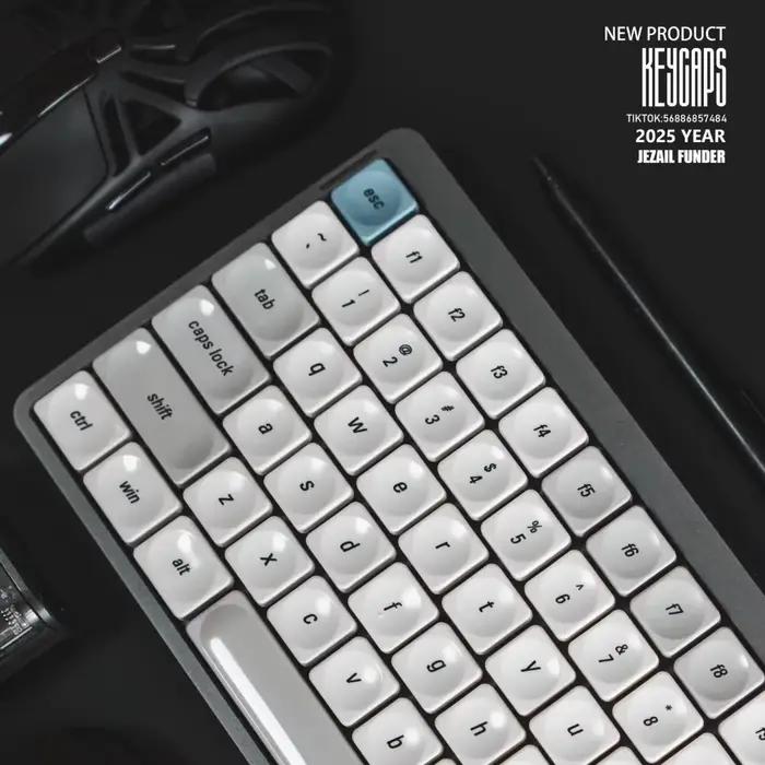 Déjà Vu thème profil bas Keycap PBT personnalisé Simple rétro gris clavier capuchon Original bureau jeu