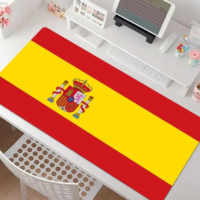 Tapis de souris grand format antidérapant et imperméable avec bords cousus pour le jeu et le bureau quotidien – Espagne