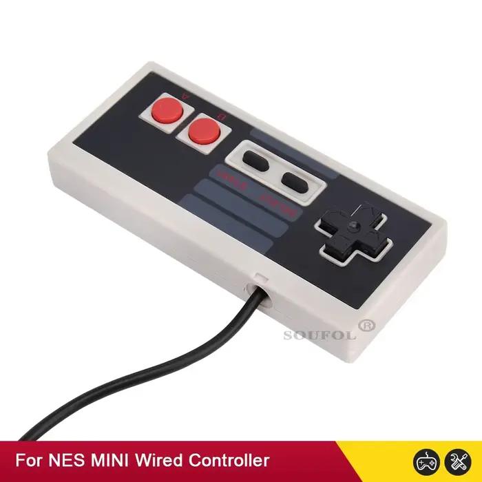 Manette de jeu NES Classic Edition Mini avec câble intégré 1.8m pour systèmes de divertissement NS occasions spéciales gaming rétro