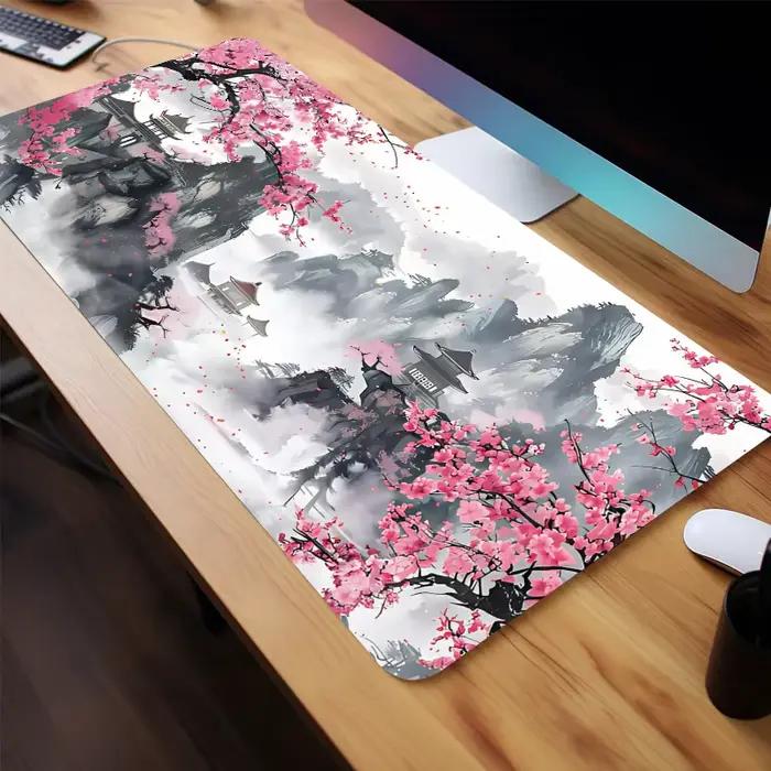 Grand tapis de souris fleur de cerisier