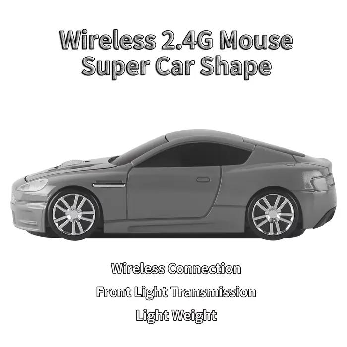 Super voiture souris sans fil 2.4G belle forme Design créatif Plug And Play léger pièces PC portables garçon jouet Mause
