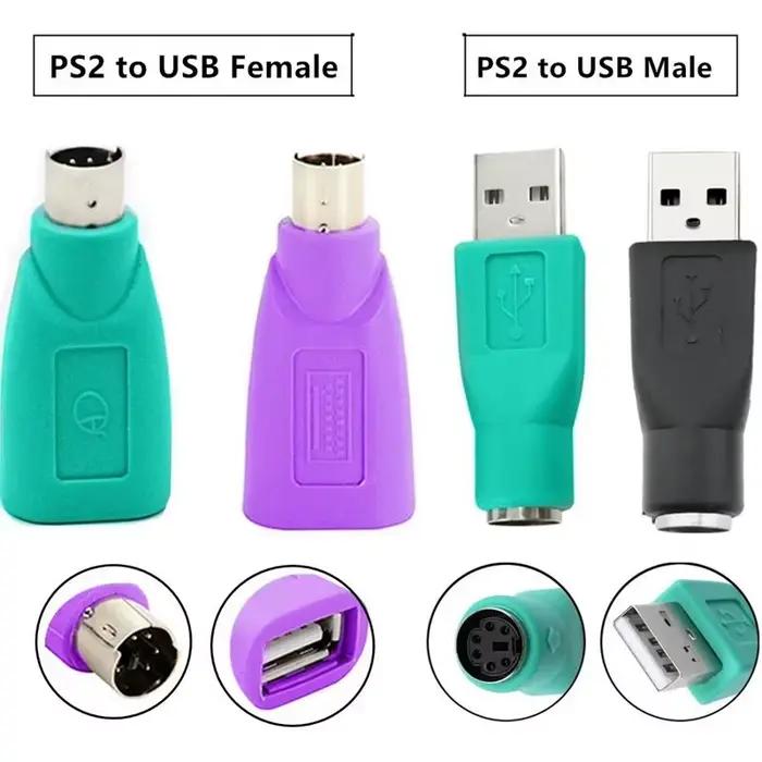 Adaptateur convertisseur de clavier et souris PS2 PS/2 vers USB de haute qualité