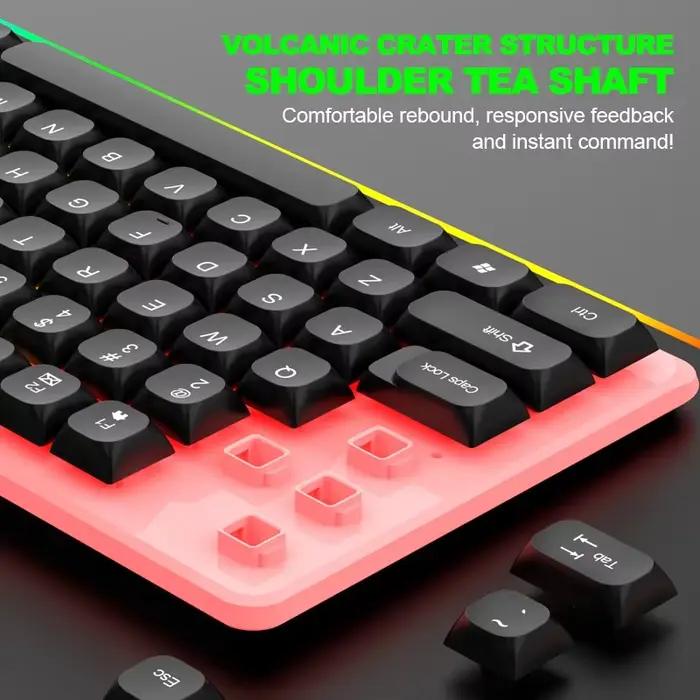 NG GTX350 clavier de jeu souris Combos ordinateur portable rétro-éclairage Gamer Kit LED filaire Usb