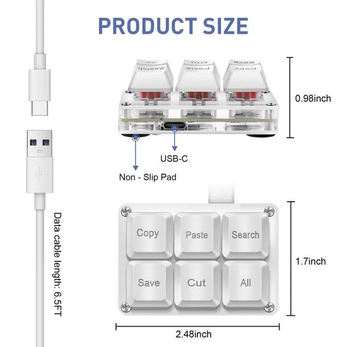 Clavier USB filaire SAYODEVICE à 6 touches