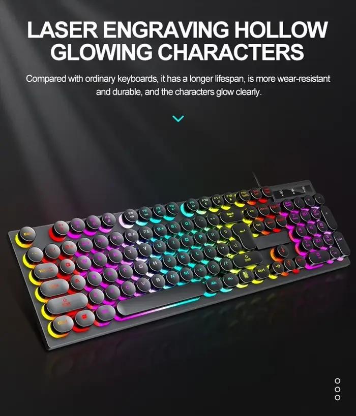 Clavier mécanique de jeu rvb