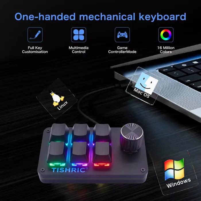 Clavier mécanique mini TISHRIC 3/4/6 touches