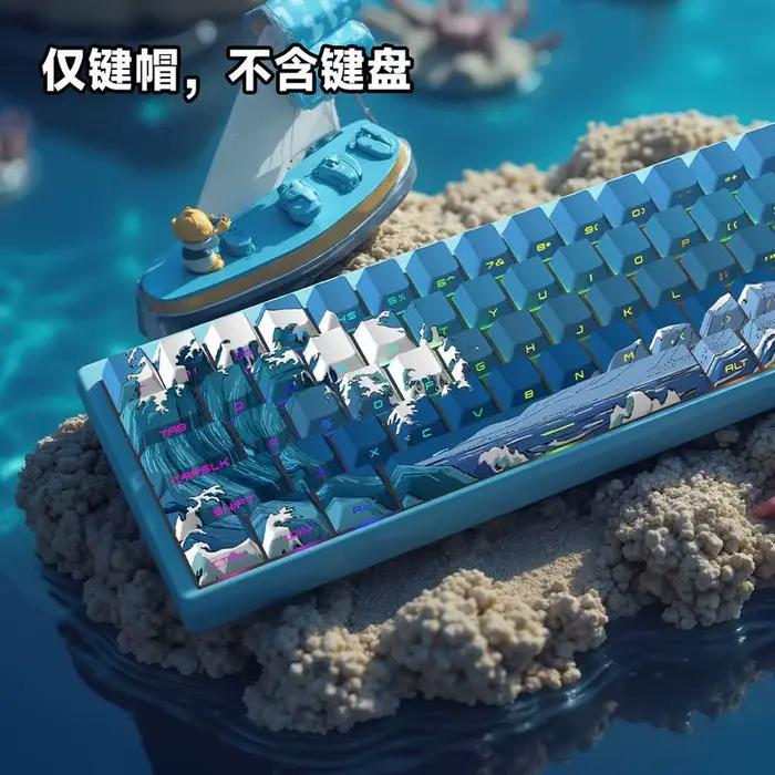 Nouvelles touches de clavier mécaniques transparentes PBT à thème Anime