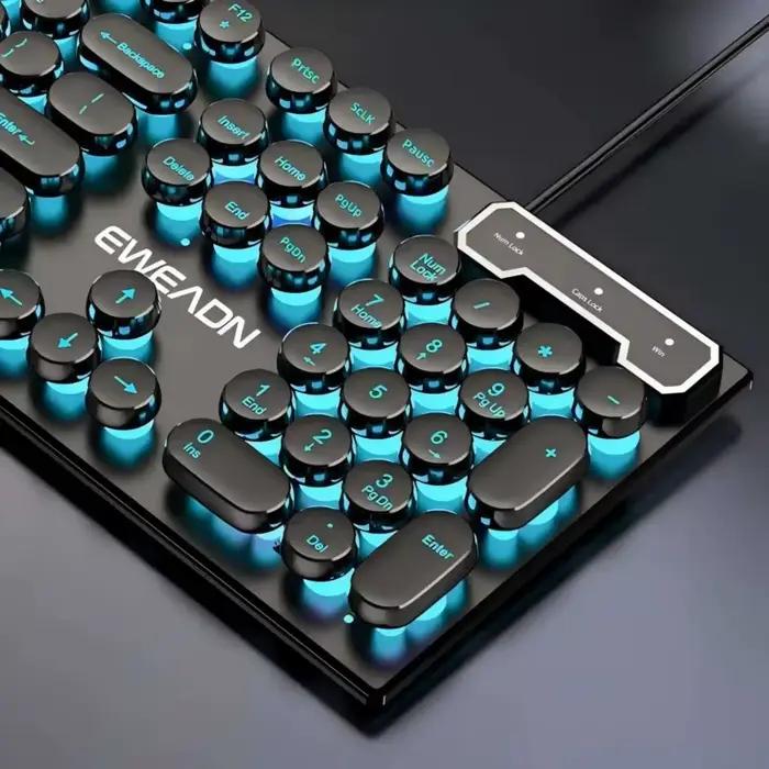 Clavier mécanique rétro rond Punk